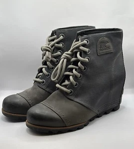 SOREL Joan of Arctic Wedge II PDX NL2796 089 Gray Waterproof Boots Womens 10 - Picture 1 of 8