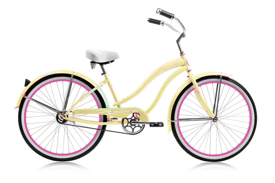 Bicicleta Beach Cruiser de 26" para dama freno de montaña de una sola velocidad bicicleta para mujer Foto 1 de 4