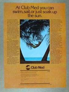 Club Med Vacations 1980 anuncio impreso de colección - Imagen 1 de 1