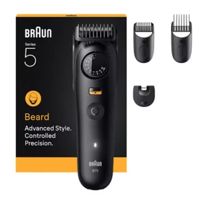 Braun Regolabarba a Batteria Wet & Dry Nero BeardTrimmer serie 5 BT5520 - Foto 1 di 2