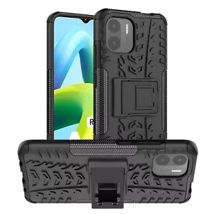 For Xiaomi Redmi A2 Case, Armor Shockproof Stand Cover + Tempered Glass - Picture 1 of 18