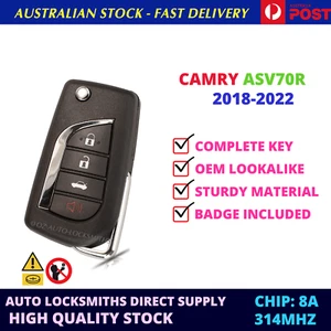 FOR TOYOTA CAMRY REMOTE KEY 4 BUTTON 2018 2019 2020 2021 - Foto 1 di 5
