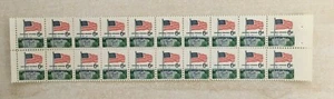 #1338 6c FLAG block of 20 WITH RIGHT MARGIN COMPLETELY IMPERF Mint NH OG - Picture 1 of 1