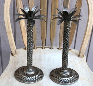 Studio Silberschmiede Palme Kerzenständer Paar - Bild 1 von 23