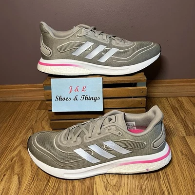 Adidas Women’s Size 8.5 Supernova Boost Running Shoes Gray Pink FW0703 - Image 1 of 4