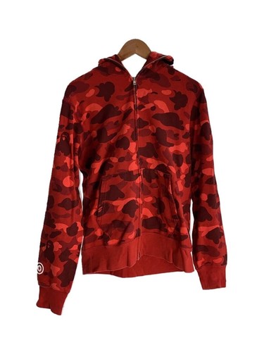 A BATHING APE (BAPE) Felpa con cappuccio A BATHING APE rossa L usata