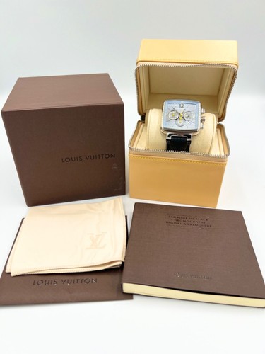 LOUIS VUITTON（LV） Louis Vuitton Tambour Speedy Q2121 Cronografo SS Automatico Quadrante Blu Ghiaccio con Scatola