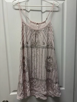 Usado en Excelente Condición - Vestido Free People Rosa Lentejuelas Brillante Talla Mediana/M Foto 1 de 4