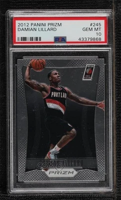 2012-13 Panini Prizm Damian Lillard #245 PSA 10 GEM MT Rookie RC - Image 1 of 2