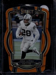 2022 Panini Select #250 Josh Jacobs Orange Prizm Die Cut #/199 - Picture 1 of 2