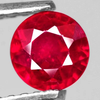 0.75Ct. Natural Gemstone Ruby Top Red Round Madagascar Beautiful Sparkles Color! - Image 1 of 4