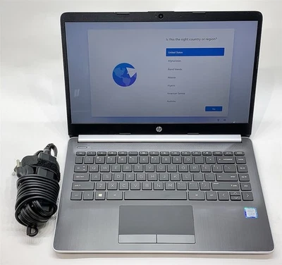 HP 14-cf0051od Laptop Intel i5 8250U 1.60GHZ 14" HD 16GB 256GB NVMe Windows 11 - Image 1 of 4