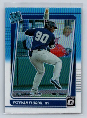 2021 Optic Carolina Blue & White #76 Estevan Florial Rated Rookie Rc Prizm B58 - Image 1 of 2