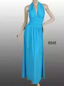Brand NWT Ever Pretty V-Neck Empire Waist Halter Evening Cocktail Dress Blue - Picture 1 of 3