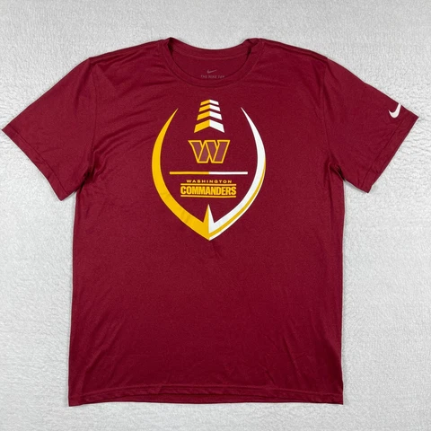 Washington Commanders Shirt Mens Large Red Nike Tee Dri Fit NFL Football DC Cover
