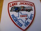 TEXAS   TX  -   Lake Jackson  EMT  EMS  Fire Rescue  Dept Patch  Iron On 4” Rare