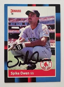 Tarjeta firmada por Spike Owen 1988 Donruss #544 Boston Red Sox Seattle Expos RAD - Imagen 1 de 1