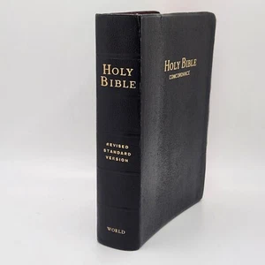 Vintage Black Holy Bible RSV World Publishers Illustrated 1962 Concordance - Bild 1 von 12