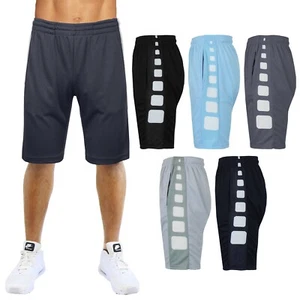 Men's Moisture Wicking Performance Active Mesh Shorts With Side Block Design NEW - Picture 1 of 12