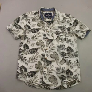 International Report Shirt Mens Large Short Sleeve Button Front Cotton Floral - Picture 1 of 8