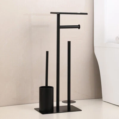 WC-Garnitur Toilettenbutler Standgarnitur WC-Ständer Ablage Bürste Edelstahl· - Bild 1 von 4