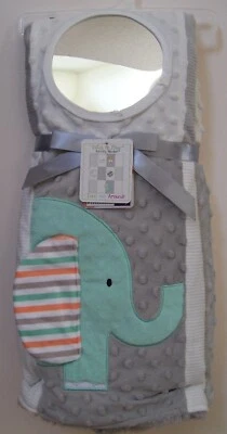 Vitaminas Bebé Gris Blanco Parche y Juego Oso Elefante Actividad Abdomen Hora Manta Foto 1 de 3