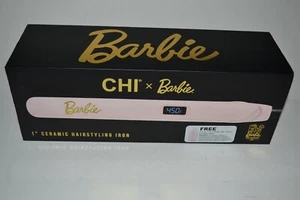 CHI x Barbie Pink 1 Inch Ceramic Hairstyling Flat Iron Bonus NEW - Picture 1 of 5