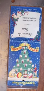 FUNDA GIGANTE MATCHBOOK: SEMINOLE BAR HIALEAH, FLORIDA NAVIDAD MATCHCOVER -C11 - Imagen 1 de 2