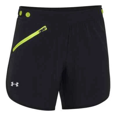 UNDER ARMOUR UA Women's Fly Fast 5" Shorts XS Lined Fitted Black Active EUC B10 - Image 1 of 4