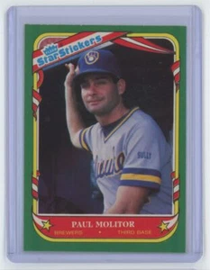 1985 Fleer Star Stickers Paul Molitor . Milwaukee Brewers #78 - Picture 1 of 2