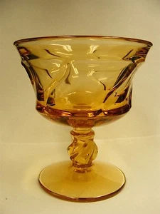 Vástago Sherbet ámbar Fostoria EE. UU. Jamestown 4 1/8" - Imagen 1 de 1