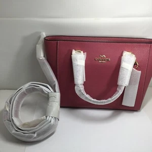 COACH Alice Satchel Crossgrain Leather Crossbody Rouge - Picture 1 of 10