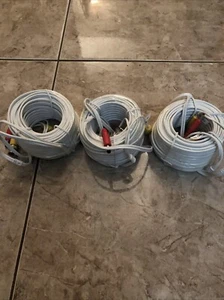 Security Camera Cable Wire CCTV Video Power 30M BNC RCA Cord DVR White US - Picture 1 of 2