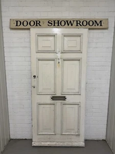 Reclaimed Victorian Edwardian Wooden Panel Front Door 1957 Or 1970 x 910mm - Picture 1 of 24