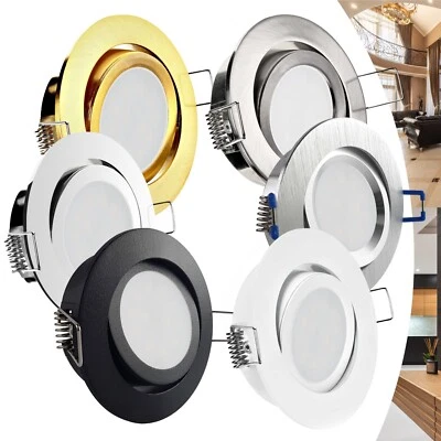 LED Einbaustrahler 230V flach 25mm Einbau Leuchten Lampe Deckenstrahler Spot Set - Bild 1 von 4