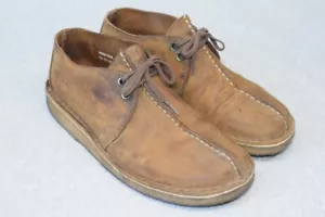 Clarks Originals Trek dunkelbraune Naturleder Naht gebürstete Schuhe Herren 8 Medium - Bild 1 von 18