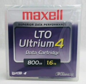 NEW Sealed Maxell LTO Ultrium 4 Data Tape Cartridge 800GB /1.6TB RARE HTF MEDIA - Picture 1 of 8