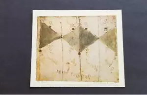 Anton Heyboer Komposition mit drei Winkeln und Figuren montierte Lithographie 1973 - Bild 1 von 5