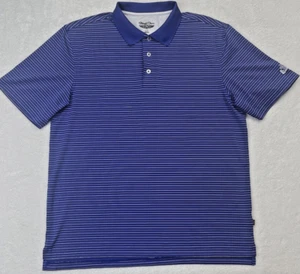Polo de golf Straight Down Performance SS azul tostado blanco a rayas talla L. - Imagen 1 de 11