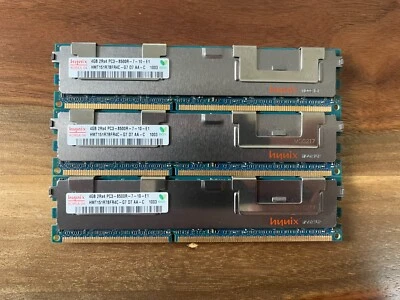 Lote de 3 - Memoria RAM Hynix HMT151R7BFR4C-G7 4GB PC3-8500R DDR3-1066 2RX4 ECC Foto 1 de 2