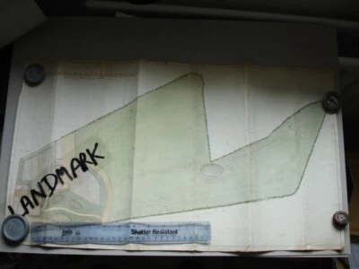 Antique Coloured Hall & Garden Plan NESS STRANGE Shrewsbury Rowland Edwards - Image 1 of 4