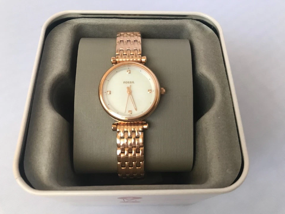 Fossil ES4429 Carlie 29mm Women's Rose Gold-tone Stainless Steel Watch