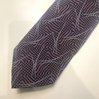 Georgio Armani Purple Abstract MODERN Mens Neck Tie Necktie Silk Italy