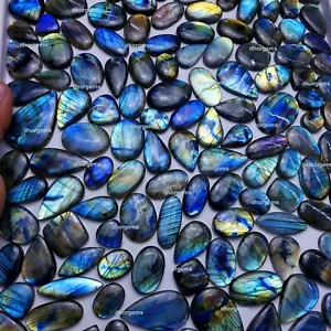 Lotto 300 pz cabochon Labradorite fatti a mano pietre preziose sfuse naturali cristalli sfusi - Foto 1 di 9