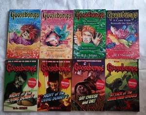 Goosebumps Books x8 Bundle R L Stine - Vintage & Modern Horror Series Kids Books - Picture 1 of 24
