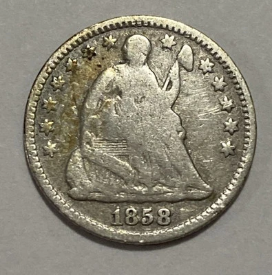 1858 - Seated Liberty Half Dime - Exact Coin Imaged #SL99 - Image 1 of 2