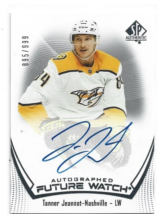 21-22 SP Authentic Future Watch Auto /999 Tanner Jeannot #198 - Image 1 of 1