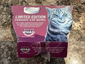 Whiskas Cat Feeding Dish, Water Whisker’s White Cat Bowl Limited Edition RARE - Picture 1 of 7
