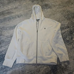 POLO Ralph Lauren Hoodie Herren weiß Full Zip Fleece Pony Sweatshirt - Bild 1 von 3