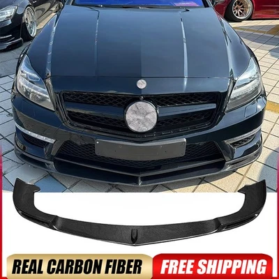 Alerón labial parachoques delantero de carbono real para Mercedes Benz W218 CLS63 AMG 2012-2014 Foto 1 de 4